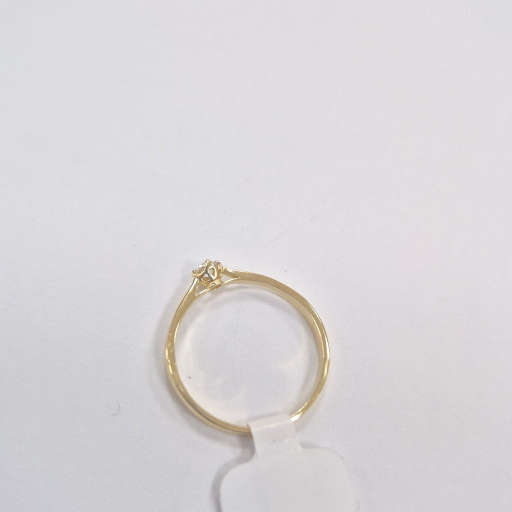 ANILLO ANILLITO SOLITARIO CIRCONIA 14K 7 TALLA 1.5 GR (NUEVO)
