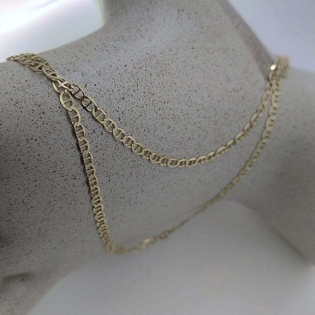 CADENAS TEJIDO GUCHI ORO 10K 55 CM 4.1 GR (NUEVO)