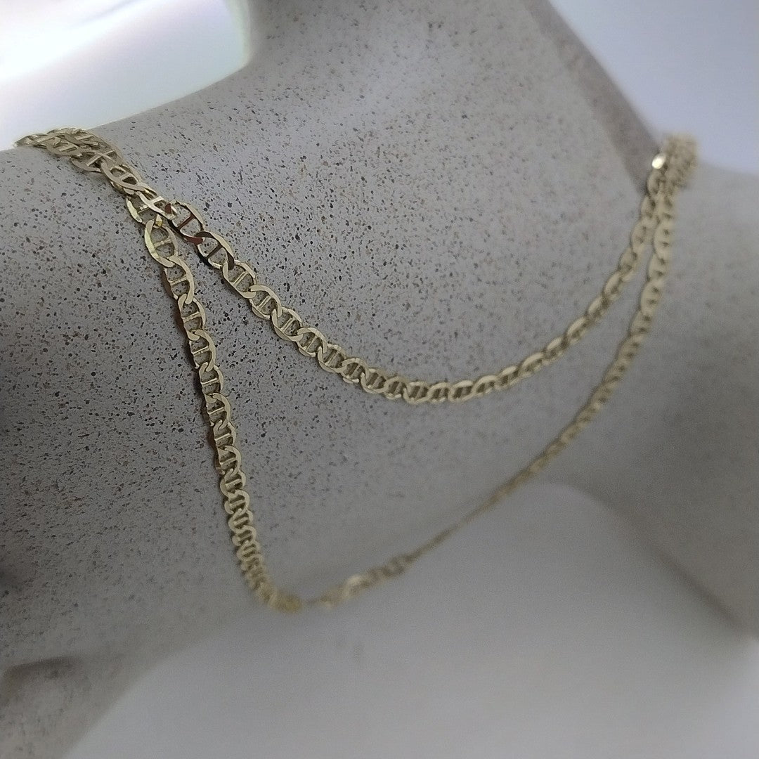 CADENAS TEJIDO GUCHI ORO 10K 55 CM 4.1 GR (NUEVO)