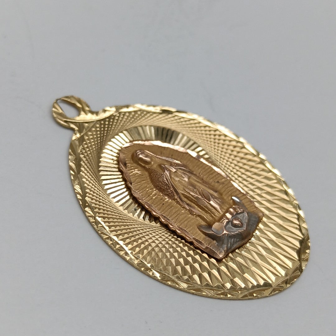 MEDALLA RELIGIOSA ORO,RODIADO 14 K 3,70 GRMS (SEMINUEVO)