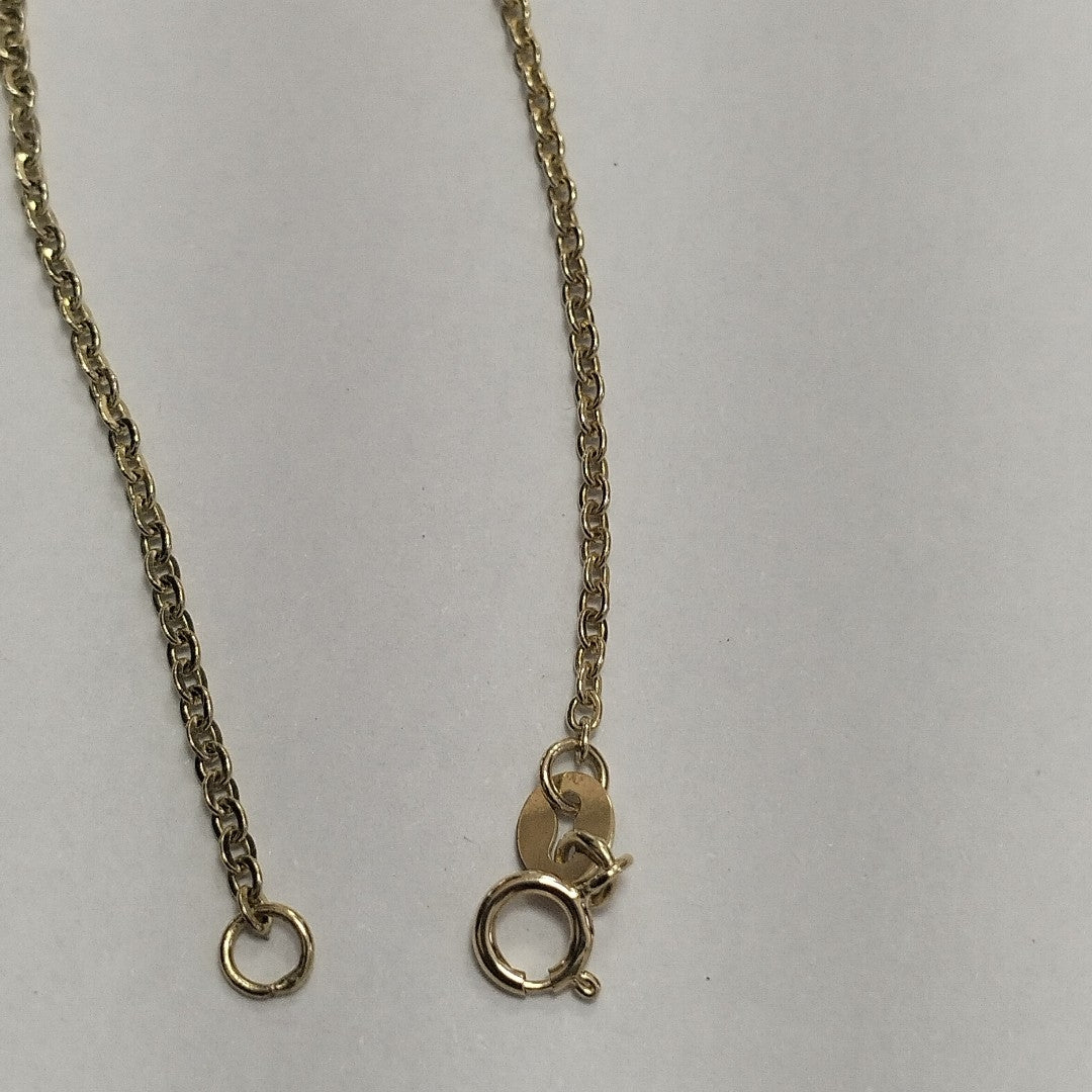 PULSERA TEJIDO ESP CON TREBOL 14K 18 CM 1.5 GR (NUEVO)