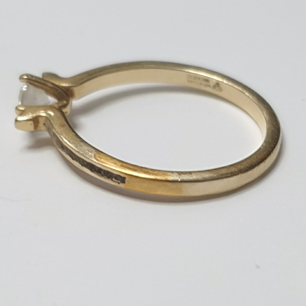 ANILLITO, SOLITARIO ORO 14 K 2 GRMS (SEMINUEVO)