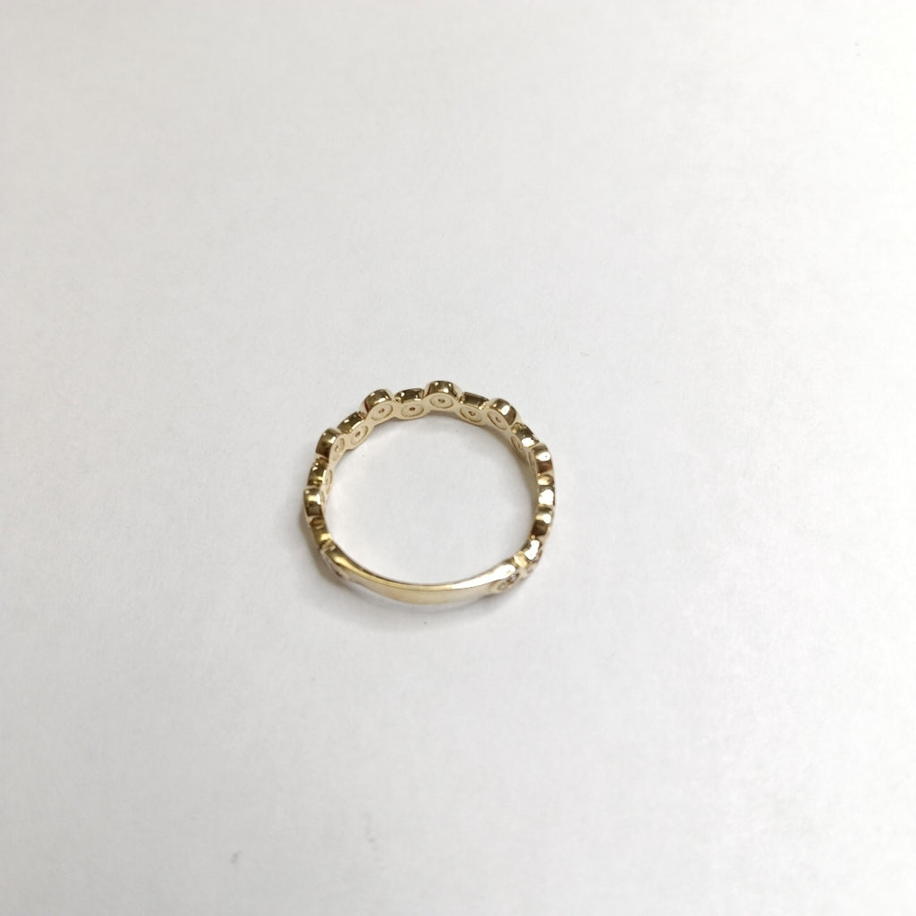 ANILLO ANILLITO C CIRCONIAS 14K 7.5 TALLA 2.3 GR (NUEVO)