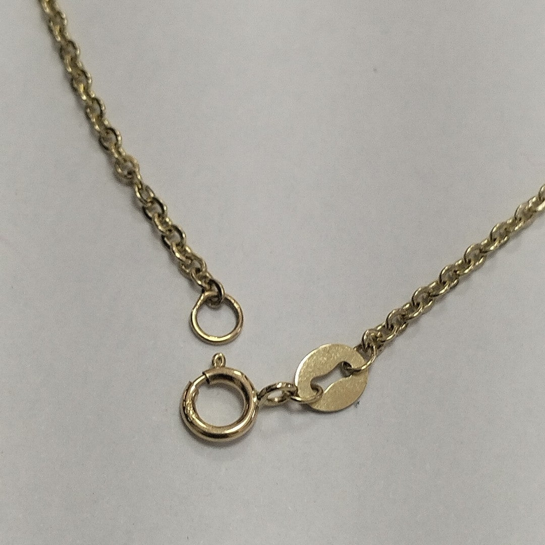 PULSERA TEJIDO ESPECIAL CON MANDALA 14K 18 CM 1.3 GR (NUEVO)