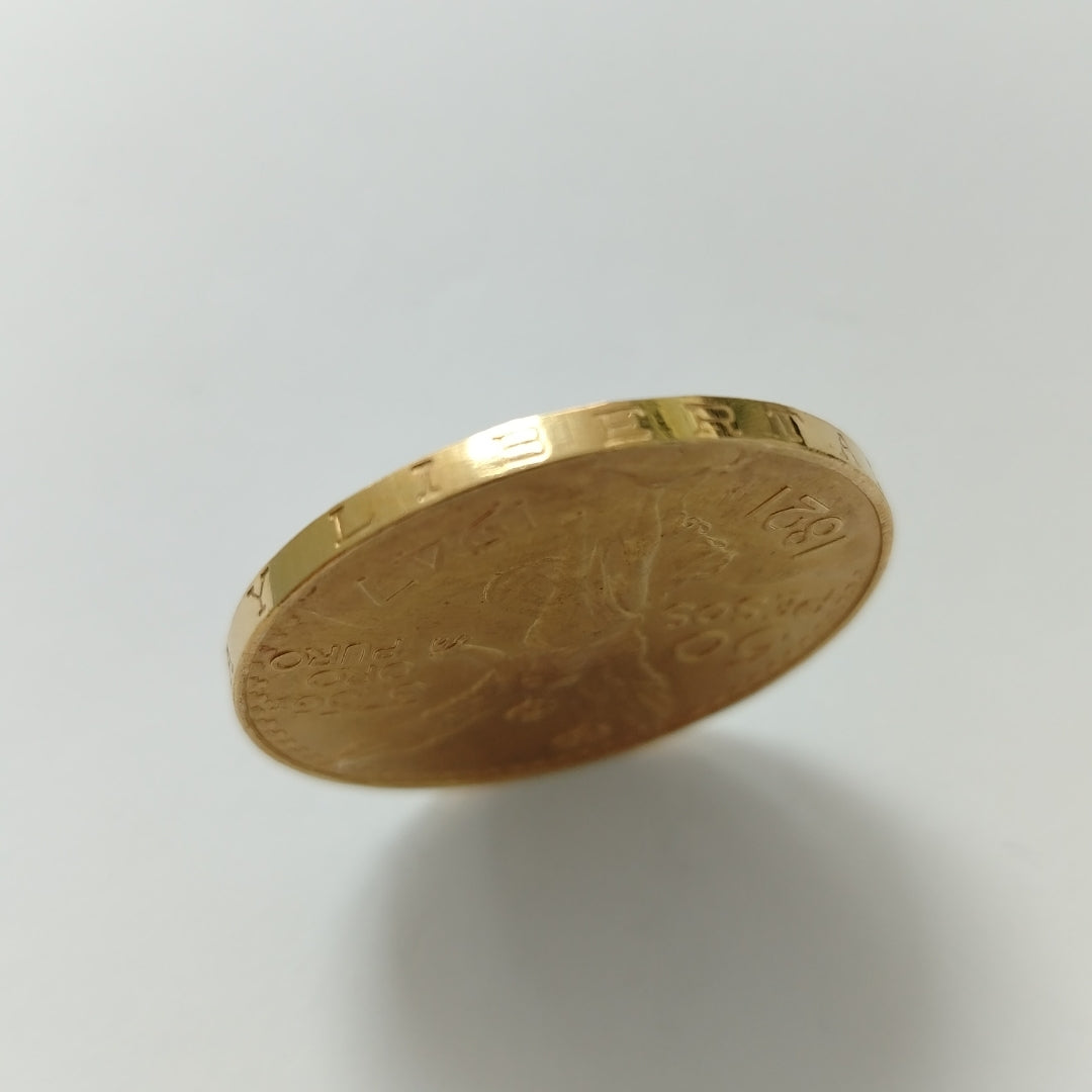 K1 41.6 GRMS 21 K IDENTIFICACIÓN MONEDA NOMINATIVA MONEDAS PESOS 50 PESOS (SEMINUEVO)