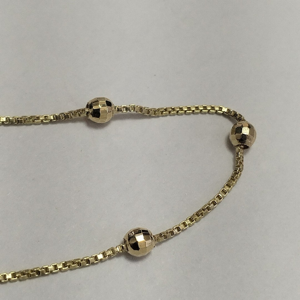 PULSERA ESPECIAL CON BOLITAS 14K 18 CM 1.4 GR (NUEVO)