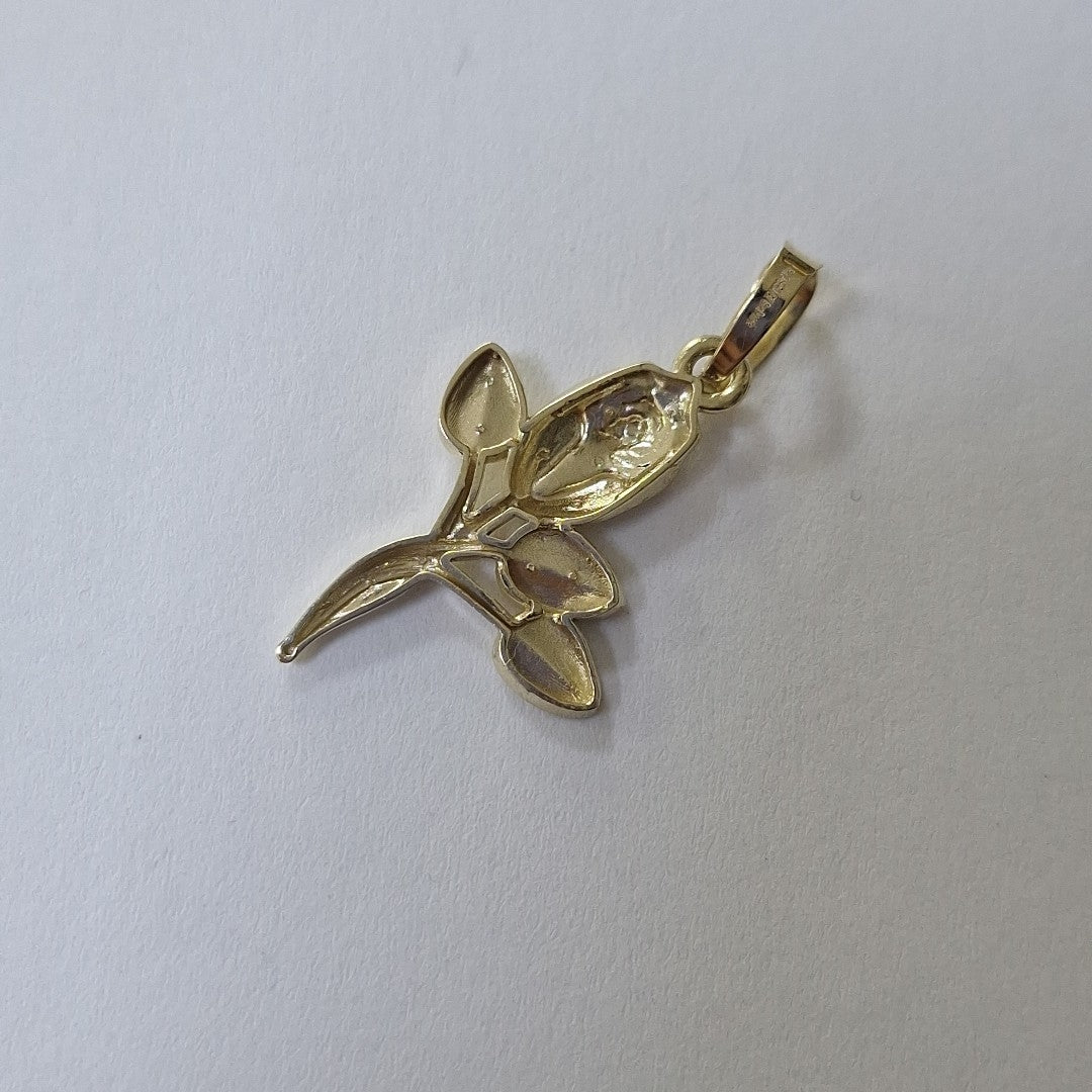 DIJE ROSA 10K 1.4 GR (NUEVO)