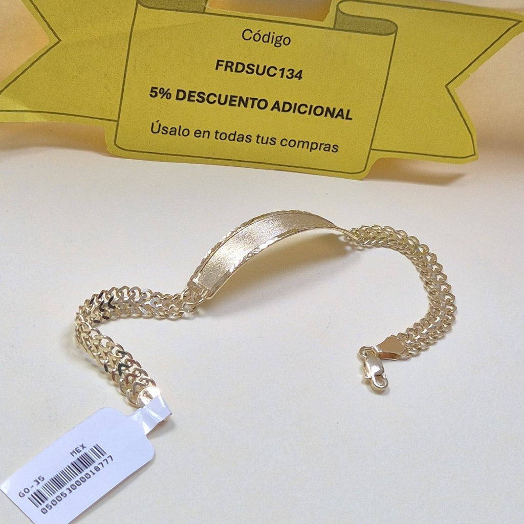 PULSERA ESCLAVA CHINO 14K 21 CM 9.9 GR (NUEVO)
