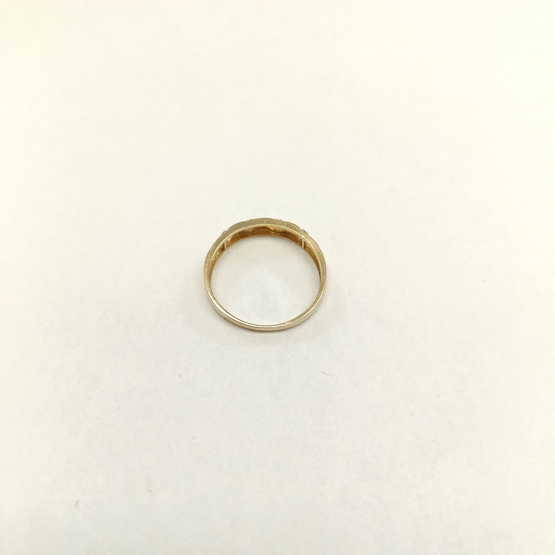ANILLO ANILLITO C CIRCONIAS 14K 7 TALLA 1.4 GR (NUEVO)