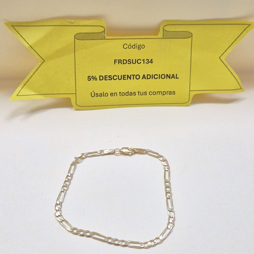 PULSERA TEJIDO 3X1 14K 18 CM 2.7 GR (NUEVO)