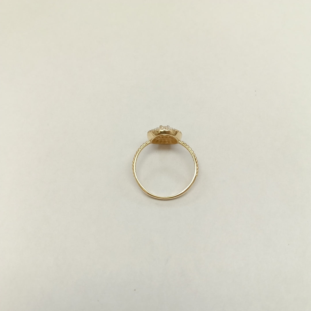 ANILLO ANILLITO C CIRCONIAS 14K 7 TALLA 1.8 GR (NUEVO)