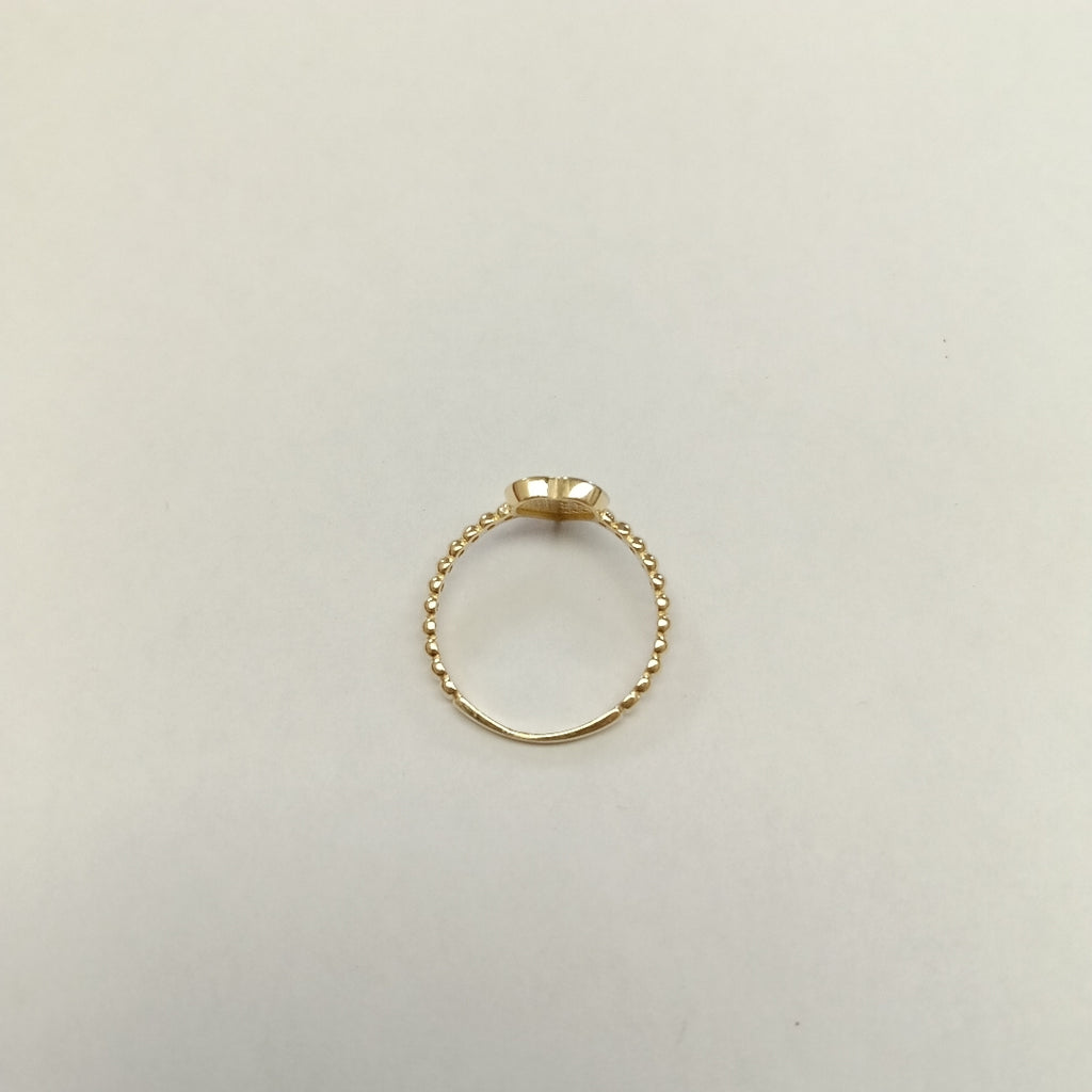 ANILLO ANILLITO FIG CORAZON C CIRCONIAS 14K 7 TALLA 1.6 GR (NUEVO)