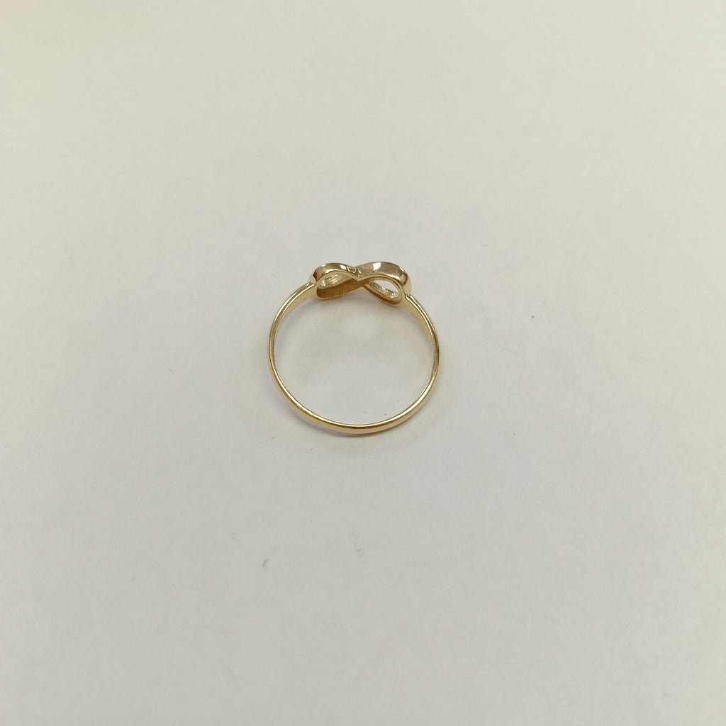 ANILLO ANILLITO FIG INFINITO C CIRCONIAS 14K 9 TALLA 1.8 GR (NUEVO)