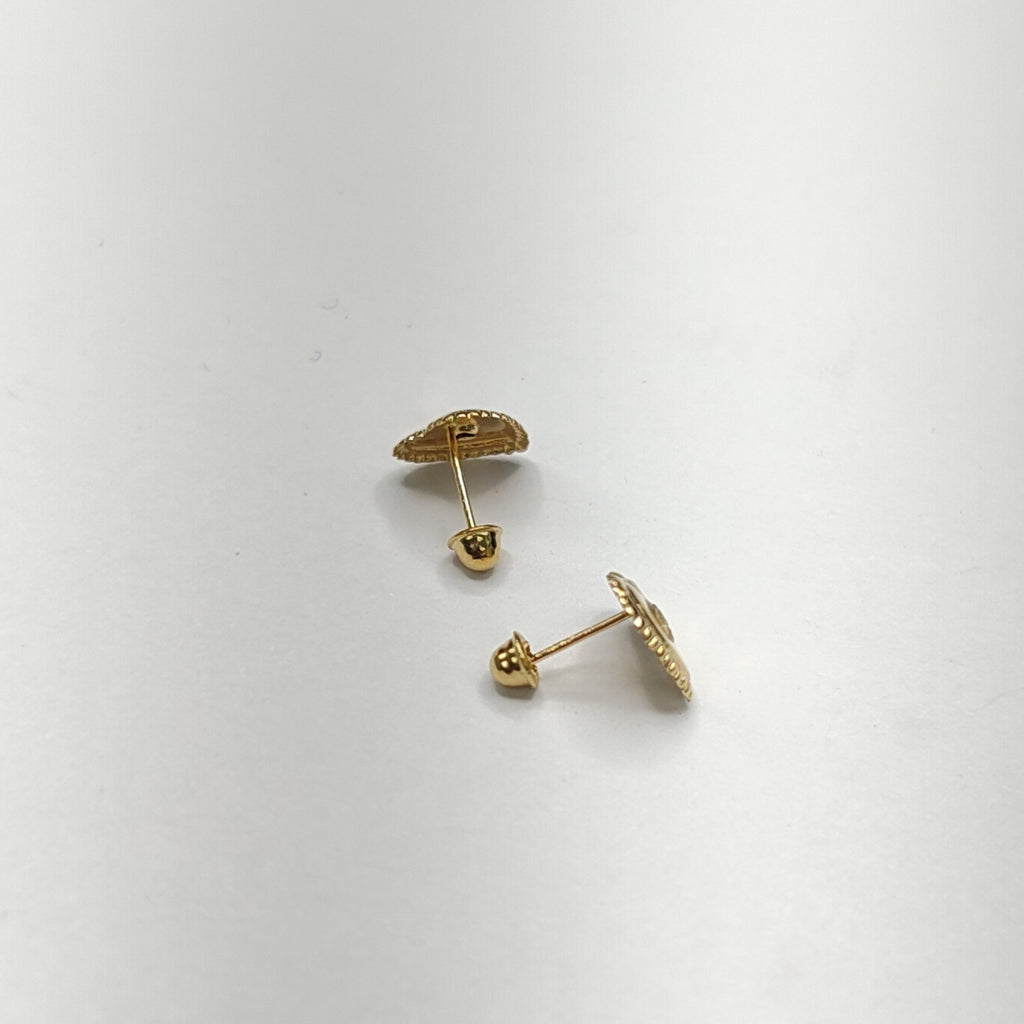 BROQUELES BROQUEL FIG CORAZON C CIRCONIA 14K 0.2614 GR (NUEVO)