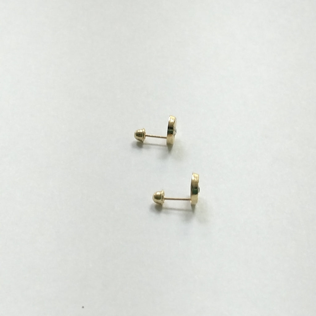 BROQUELES BROQUEL FIG BOTON C CIRCONIA 14K 0.2916 GR (NUEVO)