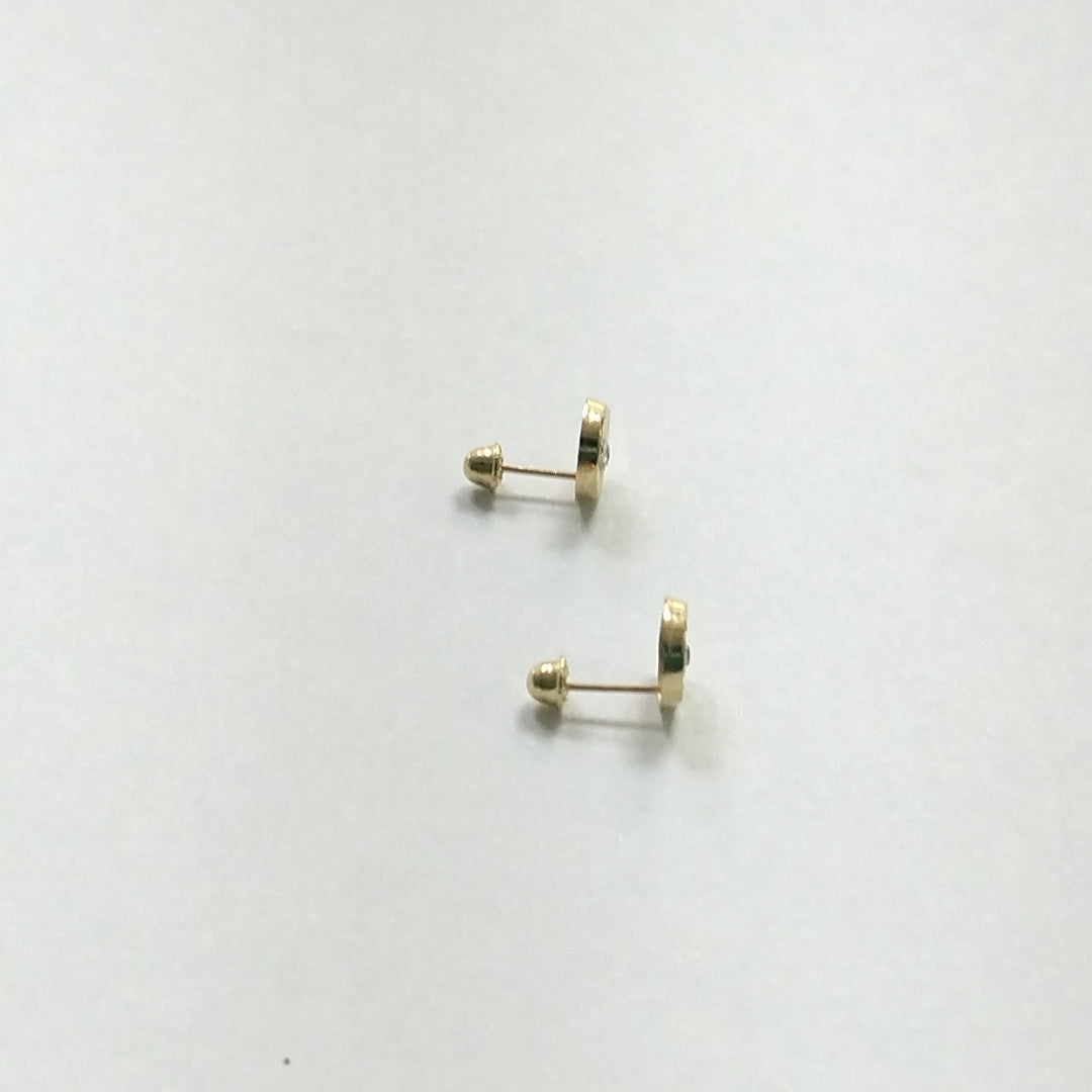 BROQUELES BROQUEL FIG BOTON C CIRCONIA 14K 0.2916 GR (NUEVO)