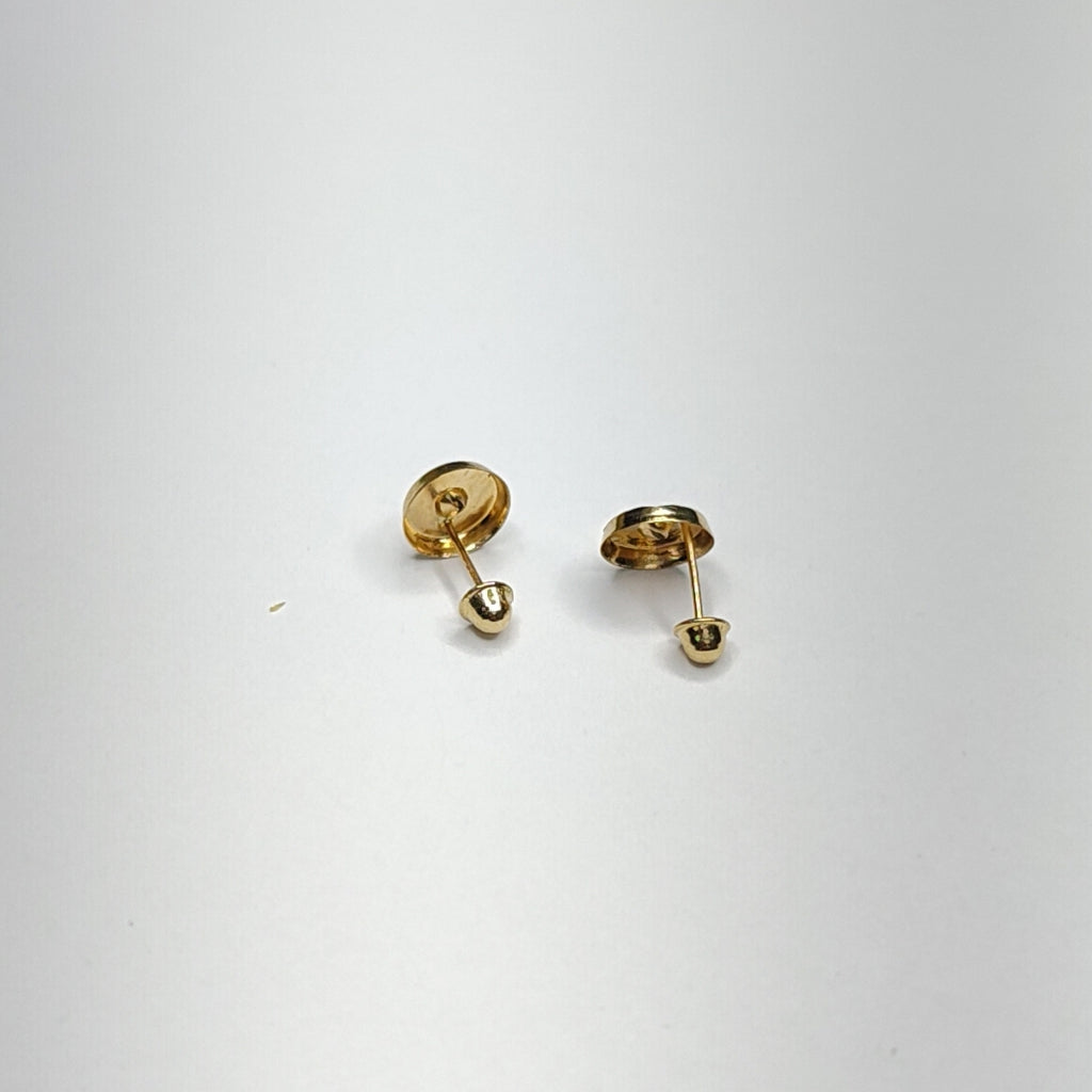 BROQUELES BROQUEL FIG BOTON C CIRCONIA 14K 0.2916 GR (NUEVO)