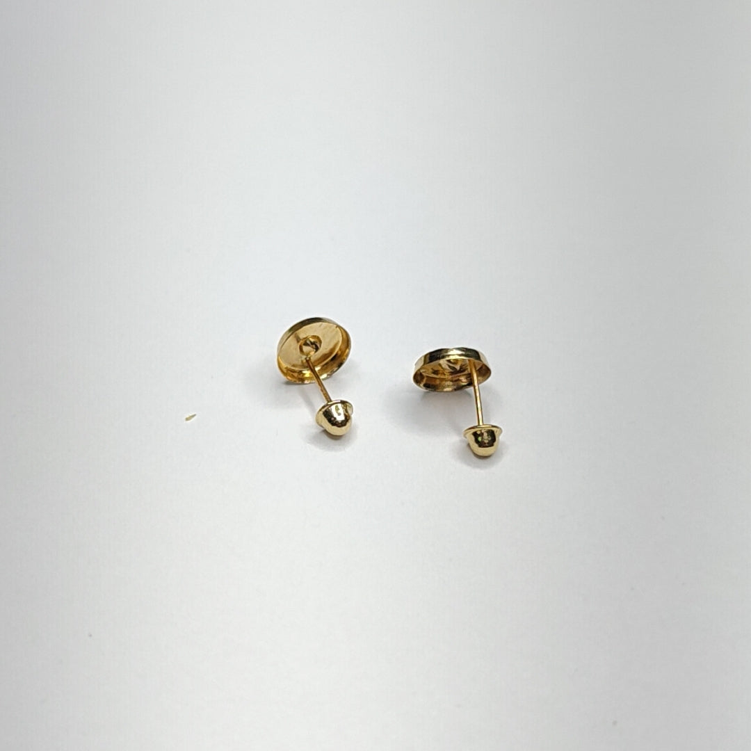 BROQUELES BROQUEL FIG BOTON C CIRCONIA 14K 0.2916 GR (NUEVO)