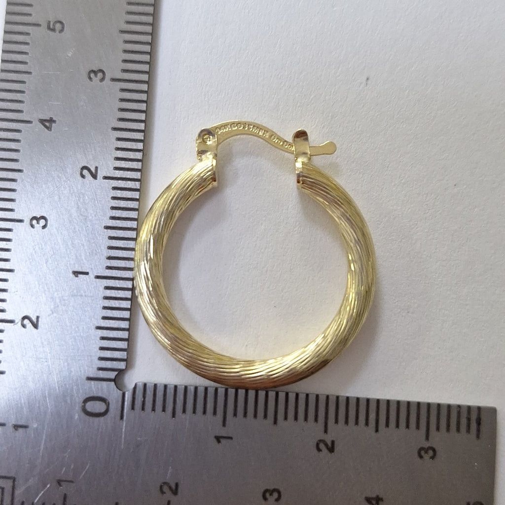 ARETES TEJIDO ARRACADAS ASTRIADAS 14K 2.8 GR (NUEVO)