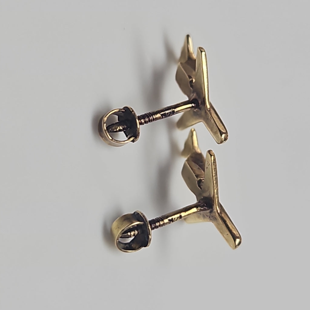 BROQUELES PAR ORO 14 K 0,80 GRMS (SEMINUEVO)