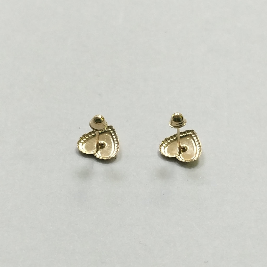 BROQUELES BROQUEL FIG CORAZON C CIRCONIA 14K 0.2614 GR (NUEVO)