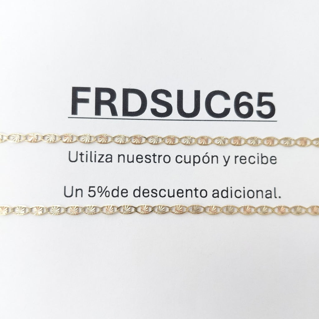 CADENA ORO COMBINADO 10 K 2.7 GRMS (SEMINUEVO)