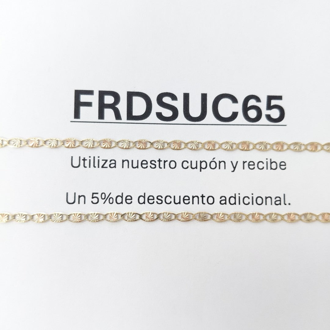 CADENA ORO COMBINADO 10 K 2.7 GRMS (SEMINUEVO)