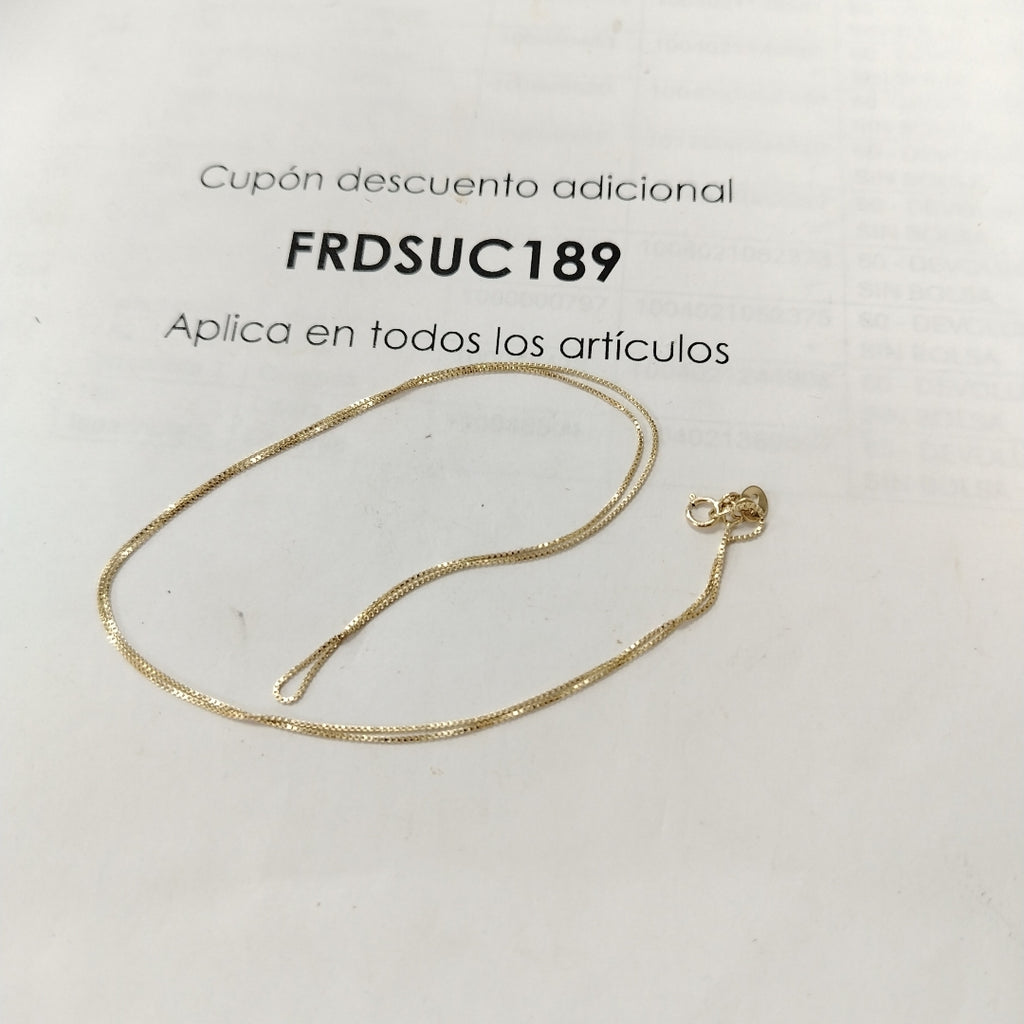 CADENA VENECIANO 14K 55 CM 1.8 GR (NUEVO)