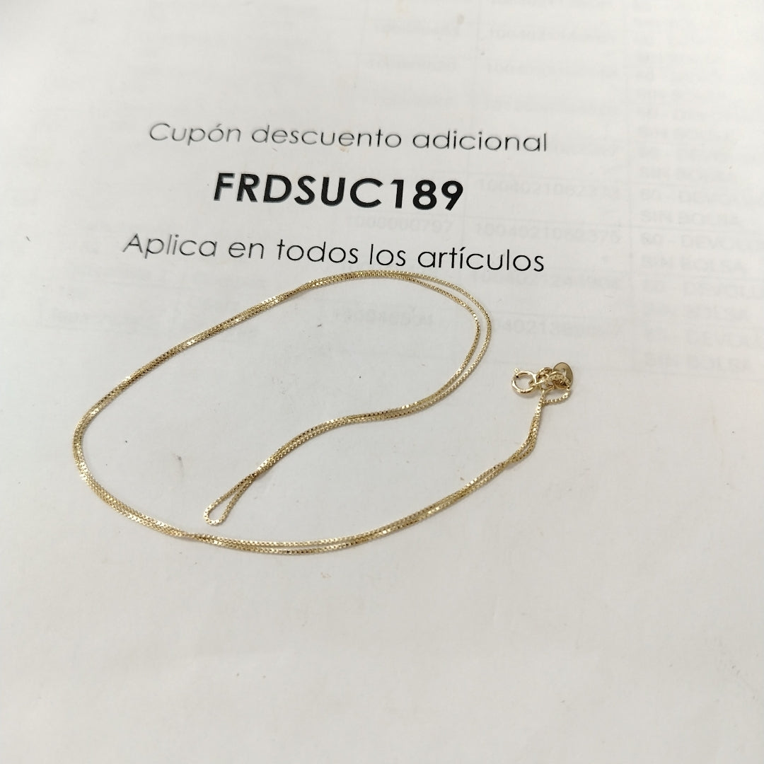 CADENA VENECIANO 14K 55 CM 1.8 GR (NUEVO)