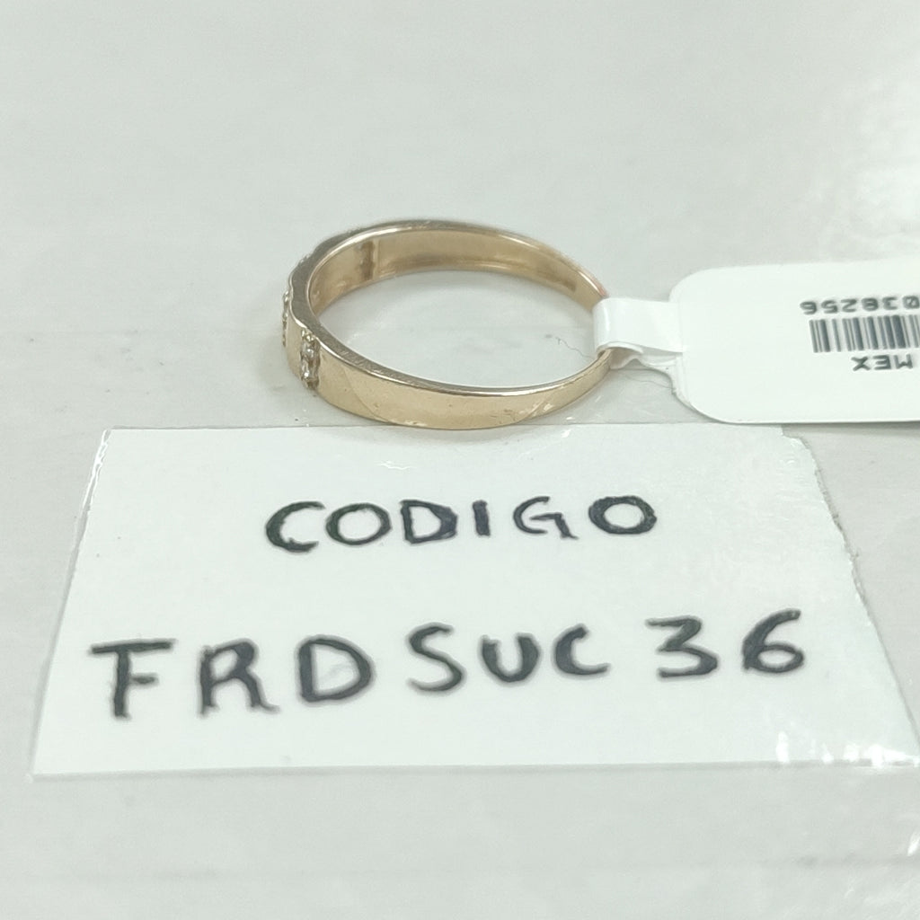 ANILLO ANILLITO C CIRCONIAS 14K 8 TALLA 1.5 GR (NUEVO)
