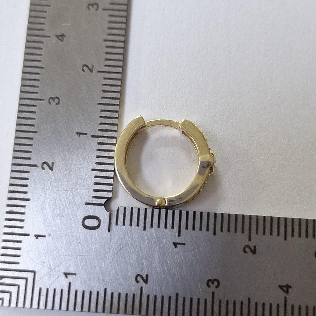 ARETES ARRACADAS C CIRCONIAS 10K 2.7 GR (NUEVO)