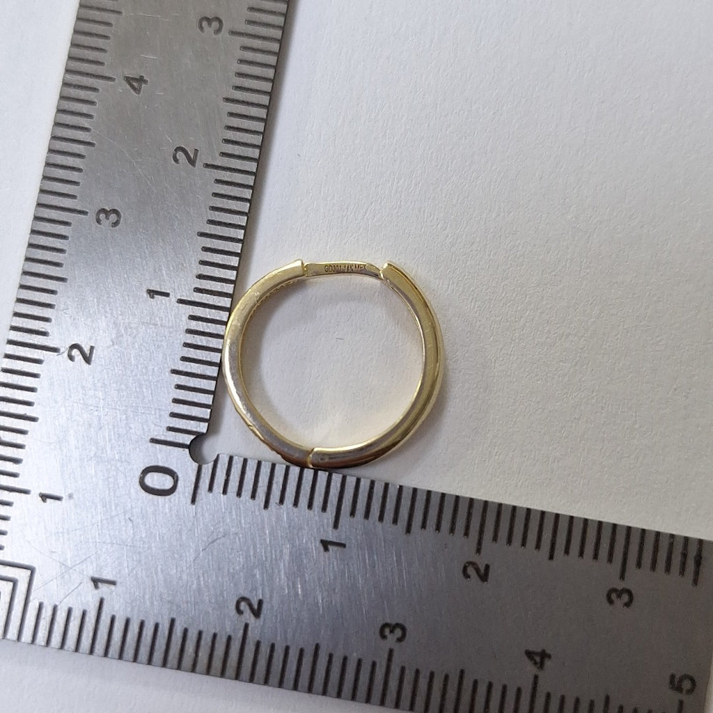 ARETES HUGGIES C CIRCONIA 14K 1.7 GR (NUEVO)