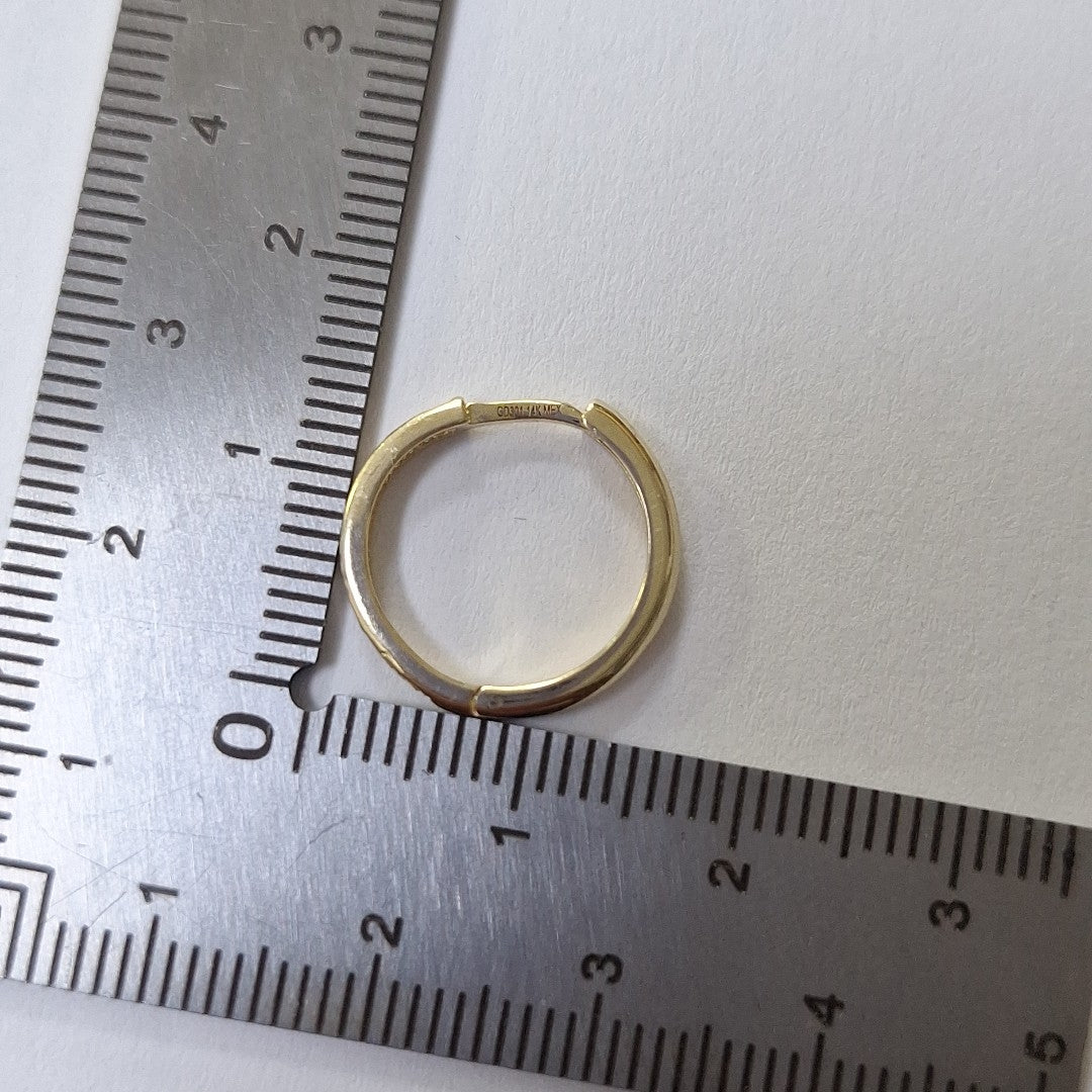 ARETES HUGGIES C CIRCONIA 14K 1.7 GR (NUEVO)