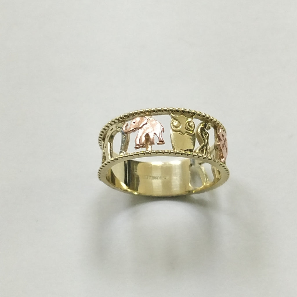 ANILLOS ARGOLLA DE LA SUERTE 10K TALLA 8 3 GR (NUEVO)