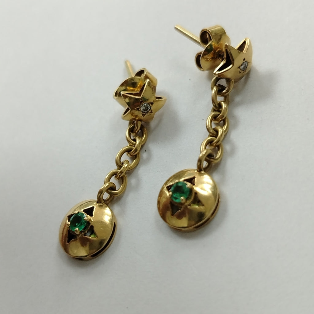 ARETES PAR ORO 18 K 4.7 GRMS (SEMINUEVO)