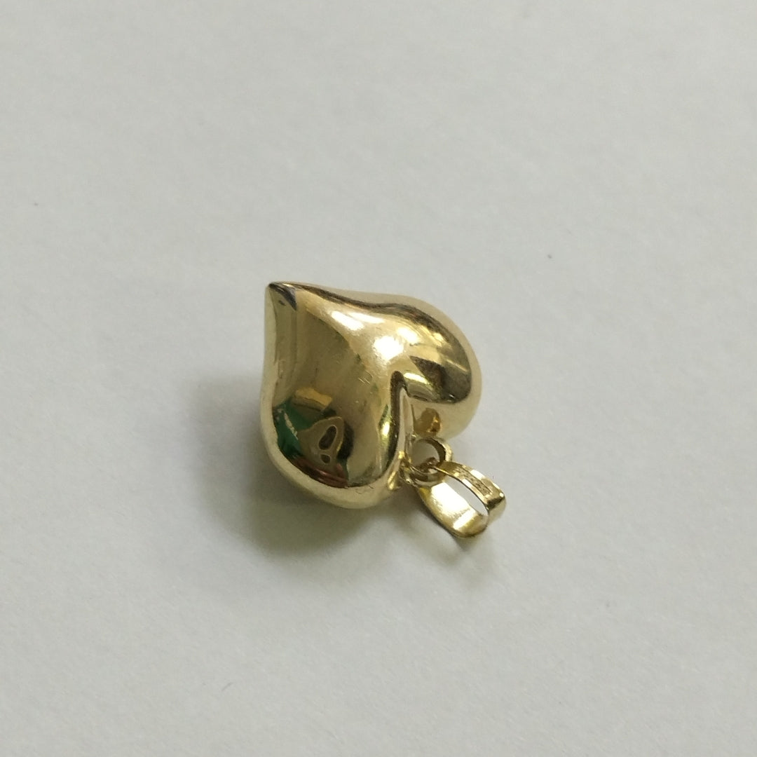 DIJE TEJIDO CORAZON LISO 14K 1.2 GR (NUEVO)