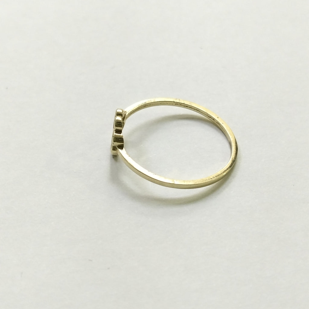 ANILLOS ANILLITO FIG TREBOL 10K TALLA 7 0.7 GR (NUEVO)