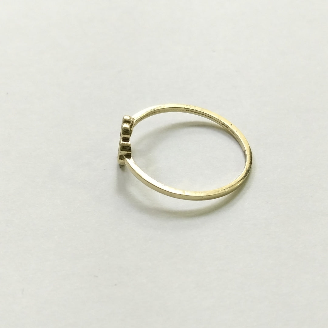 ANILLOS ANILLITO FIG TREBOL 10K TALLA 7 0.7 GR (NUEVO)