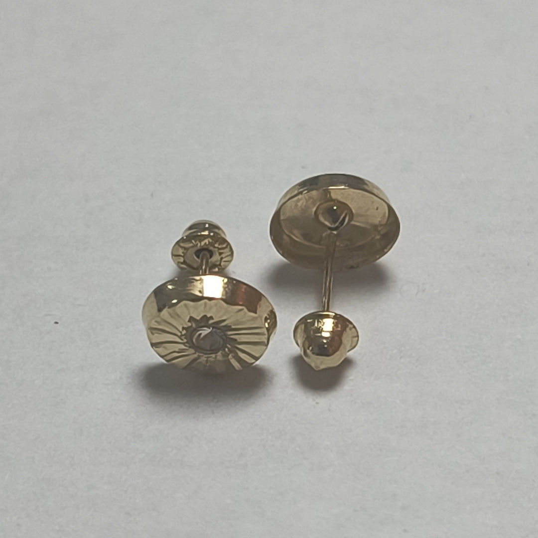 BROQUELES BROQUEL FIG BOTON C CIRCONIA 14K 0.2916 GR (NUEVO)