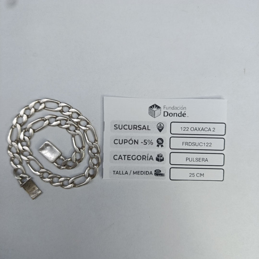 ARGOLLA, CADENA, PULSERA PLATA 77.6 GRMS (SEMINUEVO)