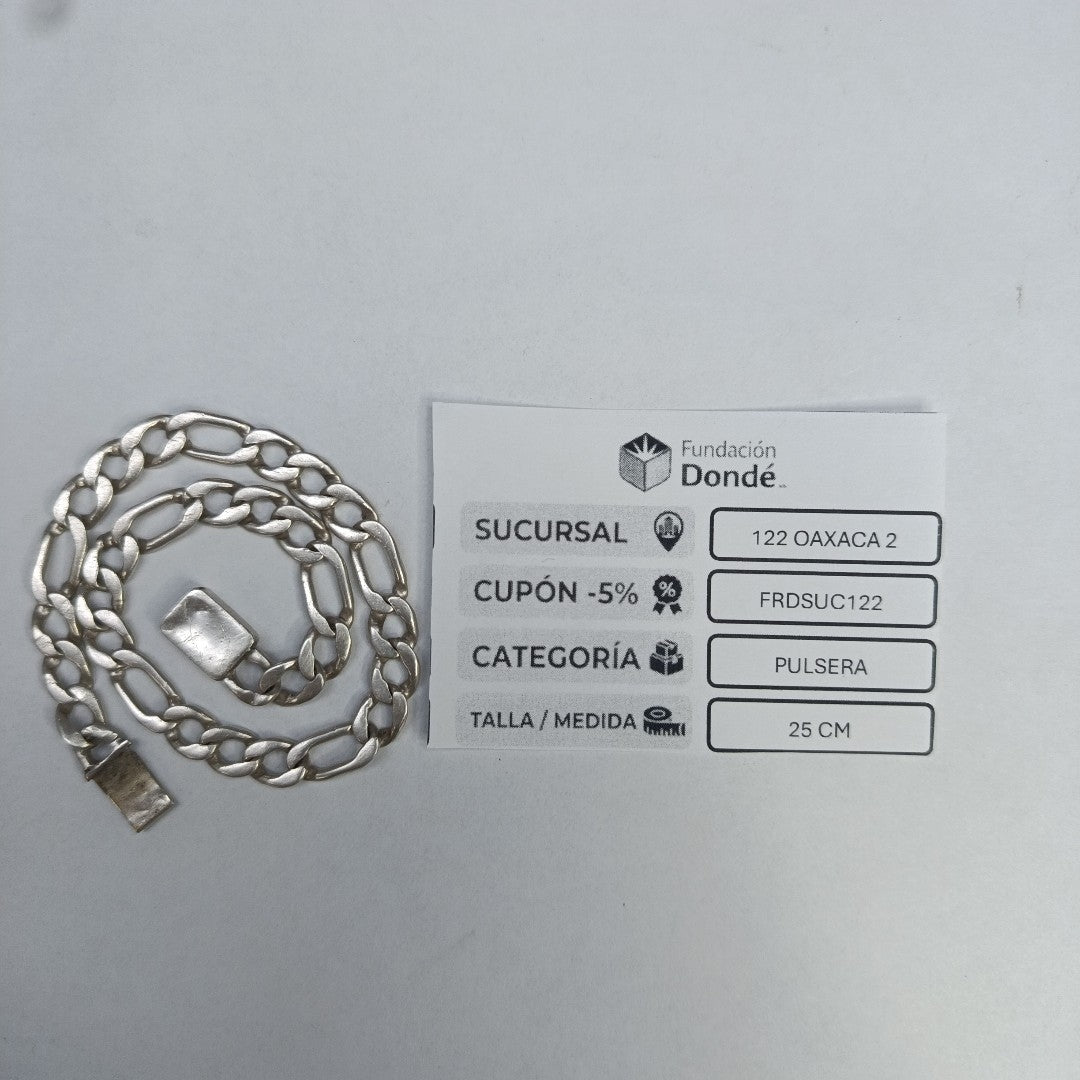 ARGOLLA, CADENA, PULSERA PLATA 77.6 GRMS (SEMINUEVO)