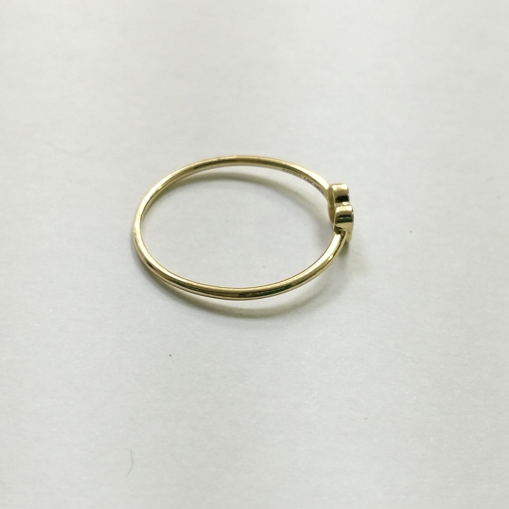 ANILLO ANILLITO MARIPOSA C CIRCONIAS 14K 9 TALLA 1.1 GR (NUEVO)