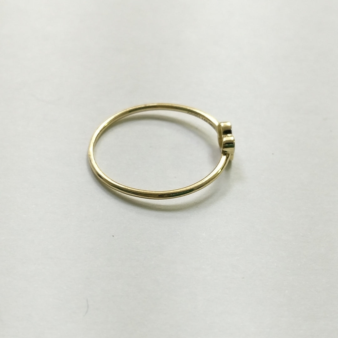 ANILLO ANILLITO MARIPOSA C CIRCONIAS 14K 9 TALLA 1.1 GR (NUEVO)