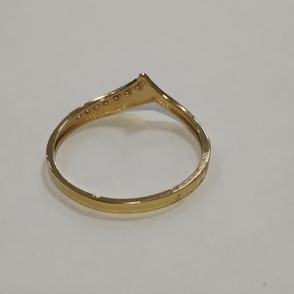 ANILLOS C CIRCONIAS 14K TALLA 8 1.1 GR (NUEVO)