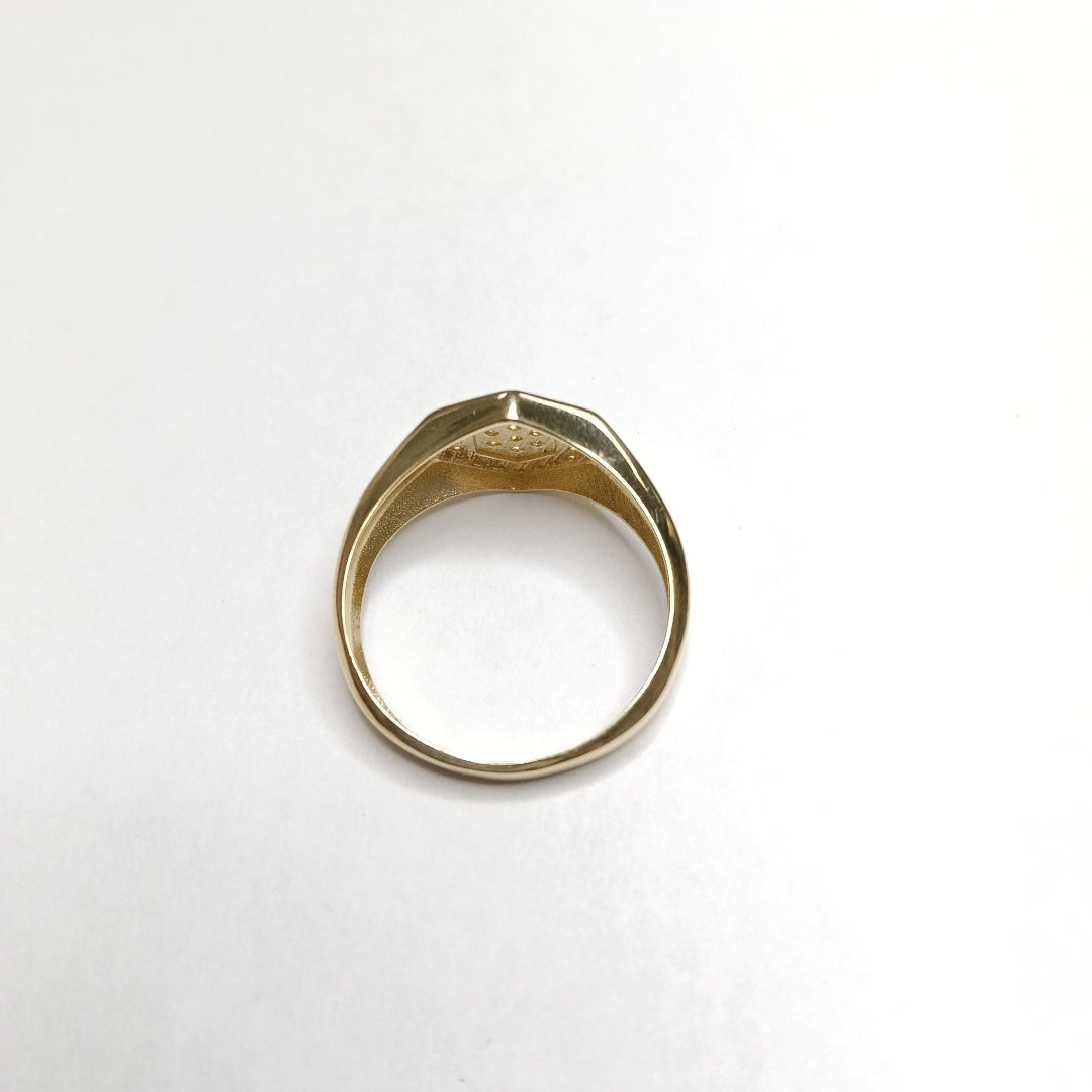 ANILLO C CIRCONIAS 14K 10 TALLA 3.9 GR (NUEVO)