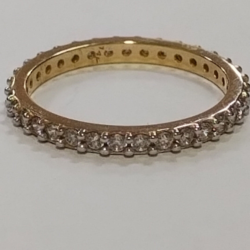 ANILLO ANILLITO CHURUMBELA C CIRCONIAS 14K 6.5 TALLA 1.9 GR (NUEVO)