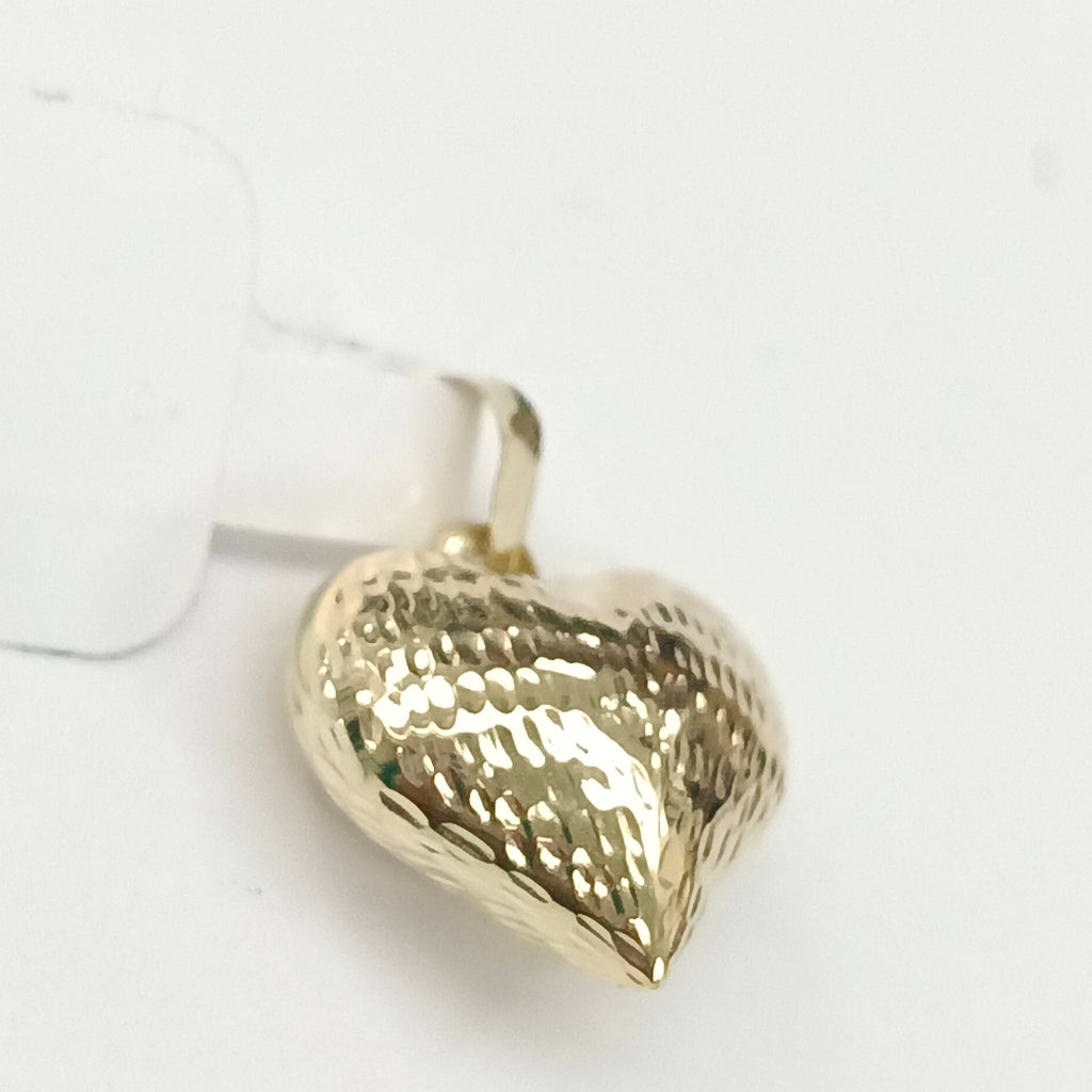 DIJE TEJIDO CORAZON LABRADO 14K 1 GR (NUEVO)
