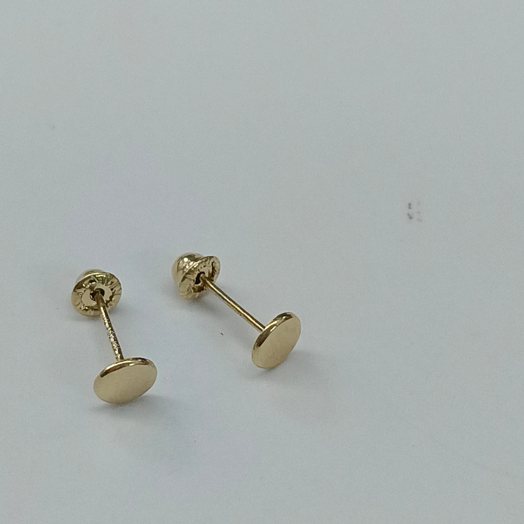 BROQUELES BROQUEL FIG TAPON REDONDO 14K 0.1408 GR (NUEVO)