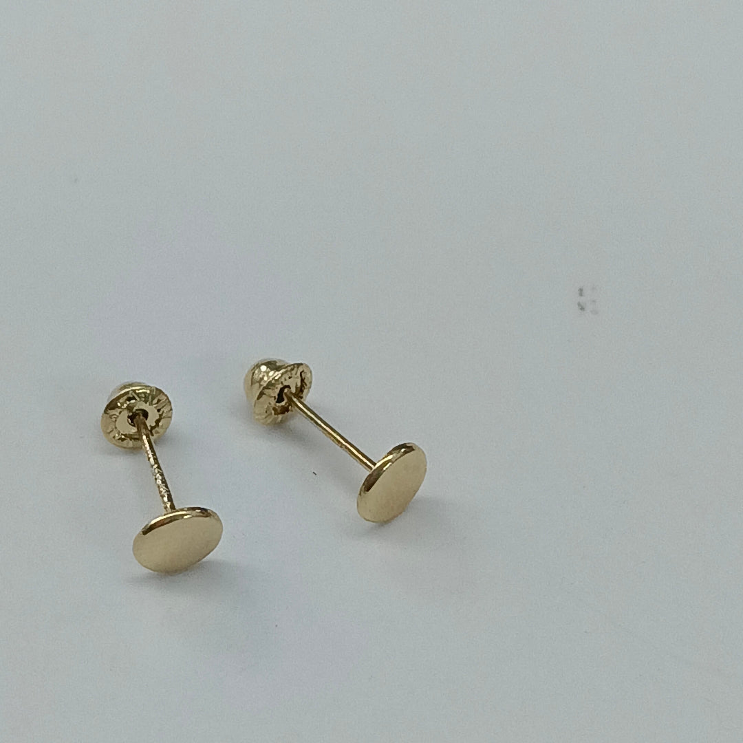BROQUELES BROQUEL FIG TAPON REDONDO 14K 0.1408 GR (NUEVO)