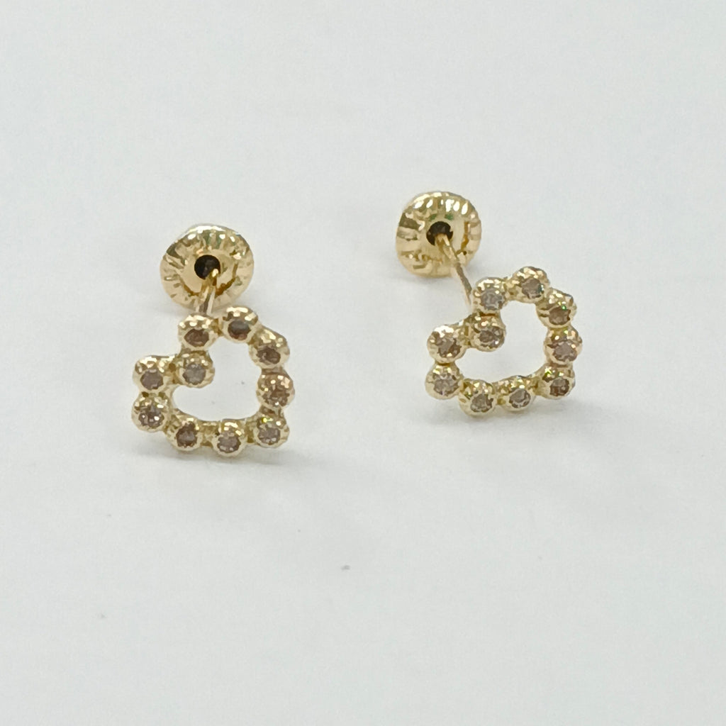 BROQUELES BROQUEL FIG CORAZON 14K 0.23 GR (NUEVO)